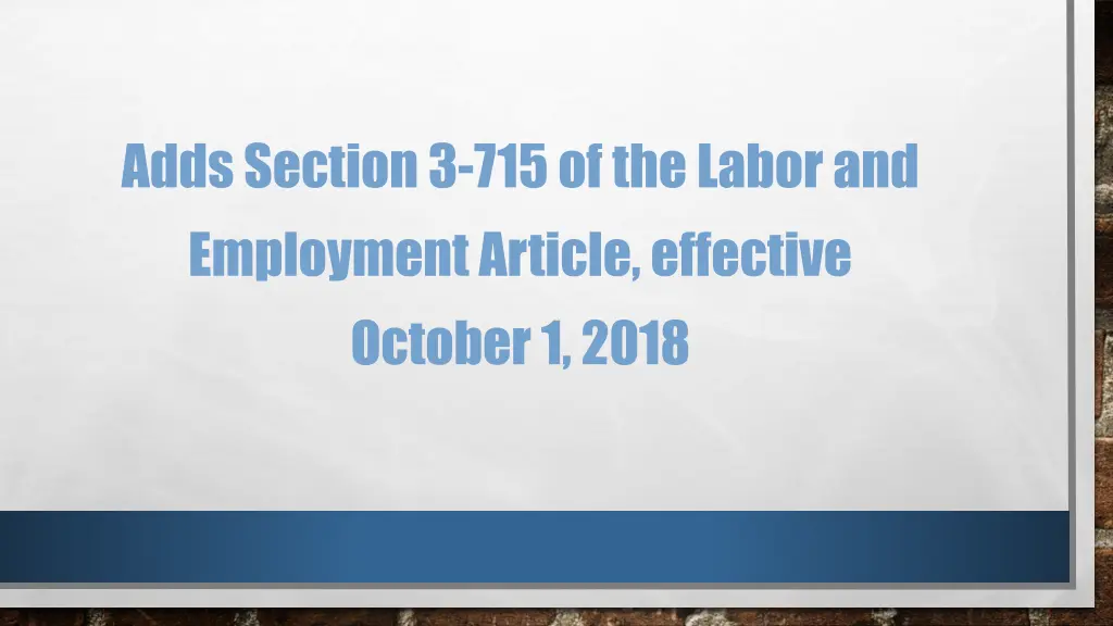 adds section 3 715 of the labor and employment