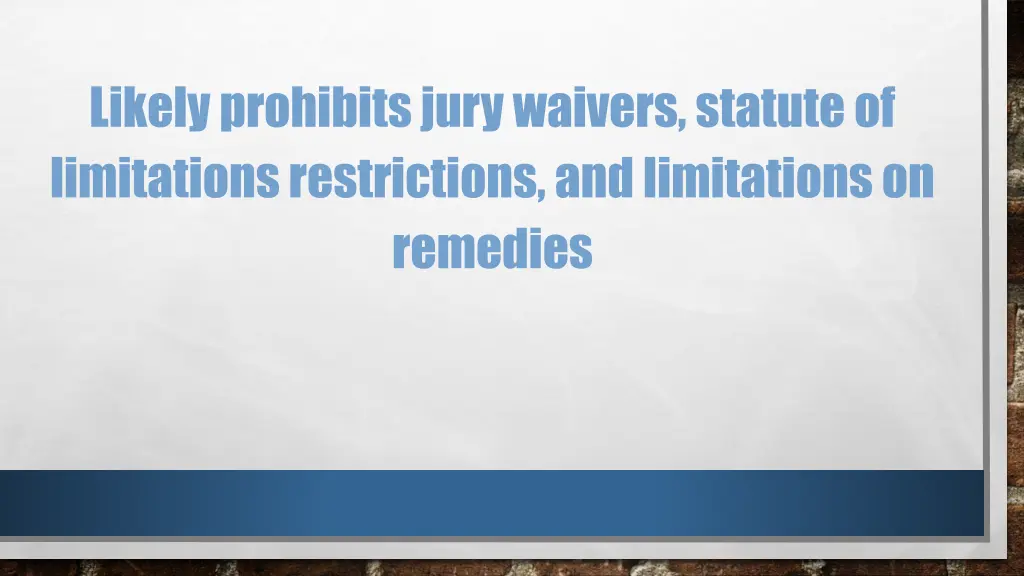 likely prohibits jury waivers statute