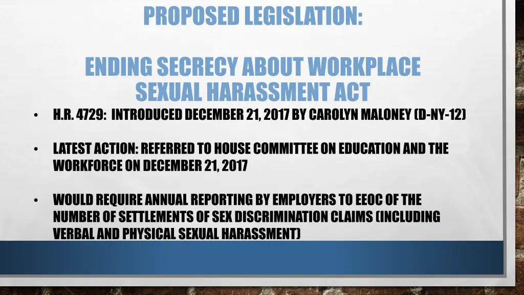 proposed legislation 1