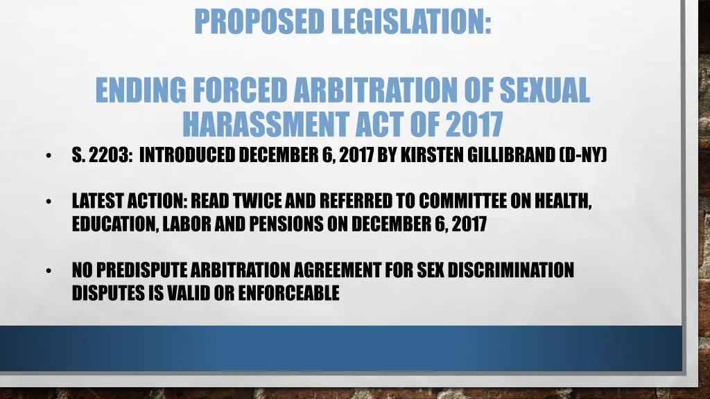 proposed legislation