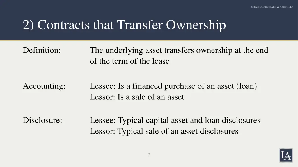 2 contracts that transfer ownership