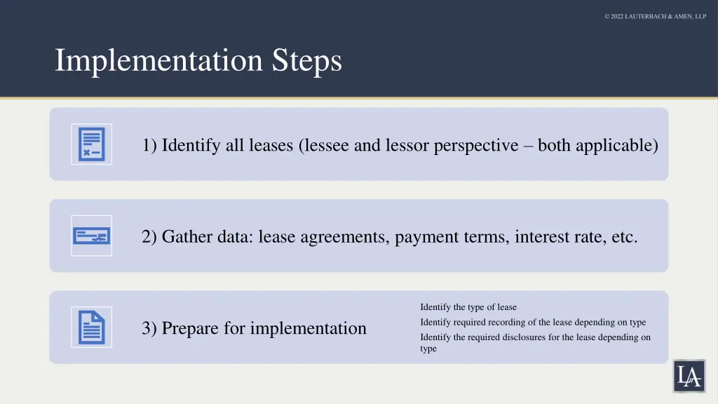 implementation steps