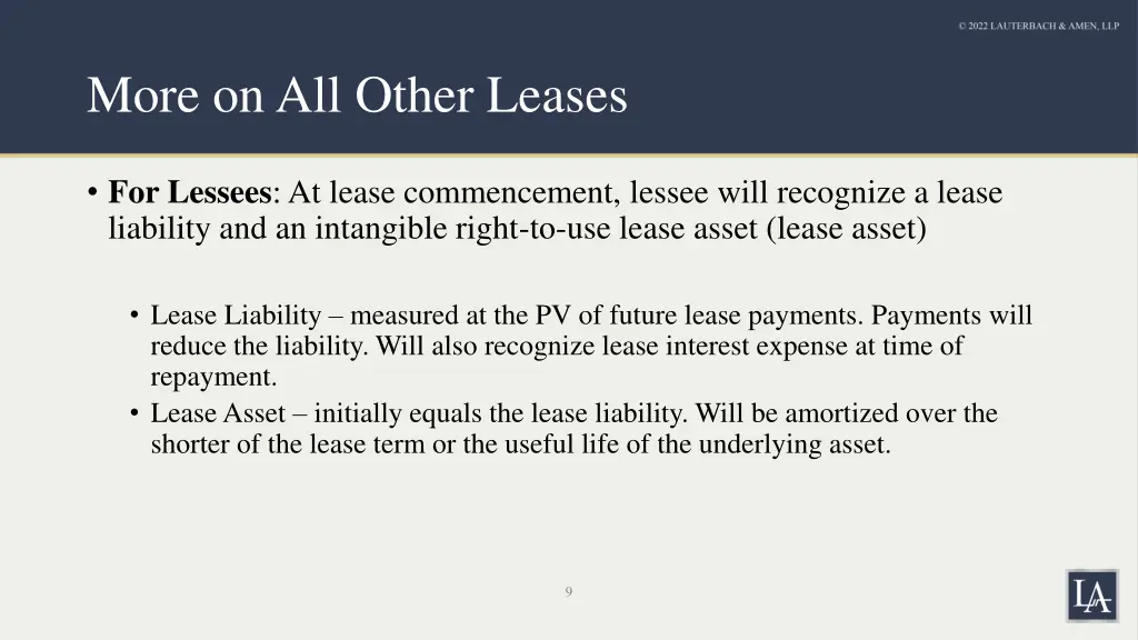 more on all other leases