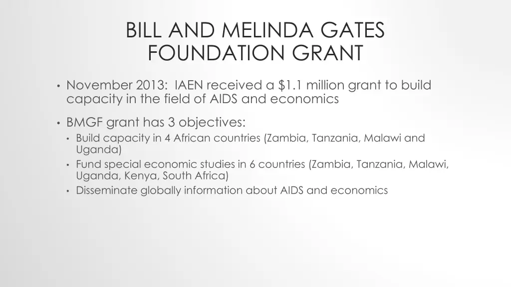 bill and melinda gates foundation grant