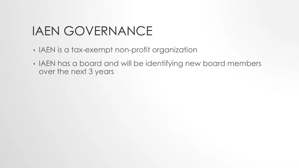 iaen governance
