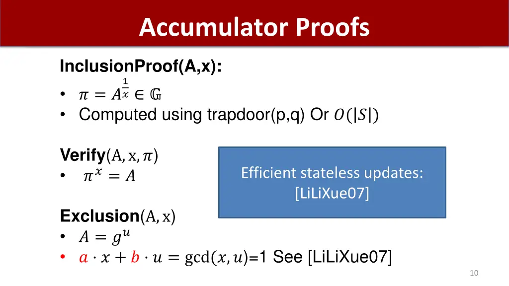 accumulator proofs