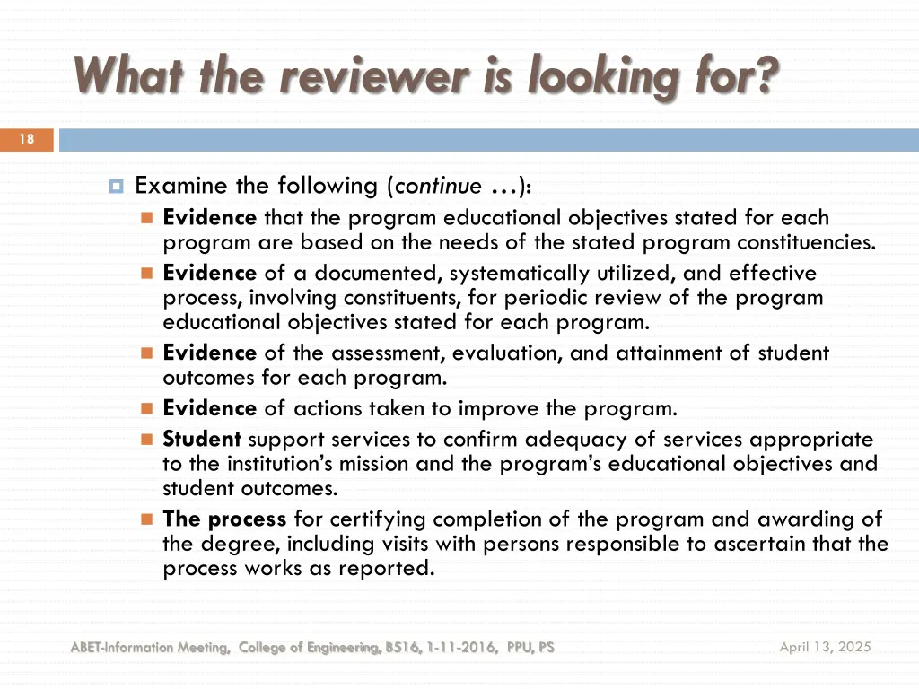 what the reviewer is looking for