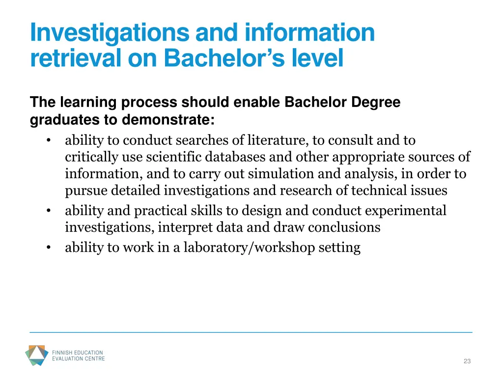 investigations and information retrieval
