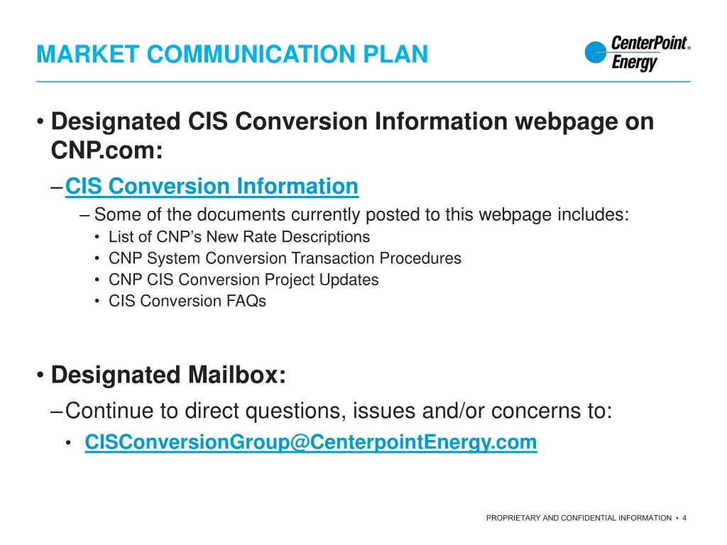 market communication plan