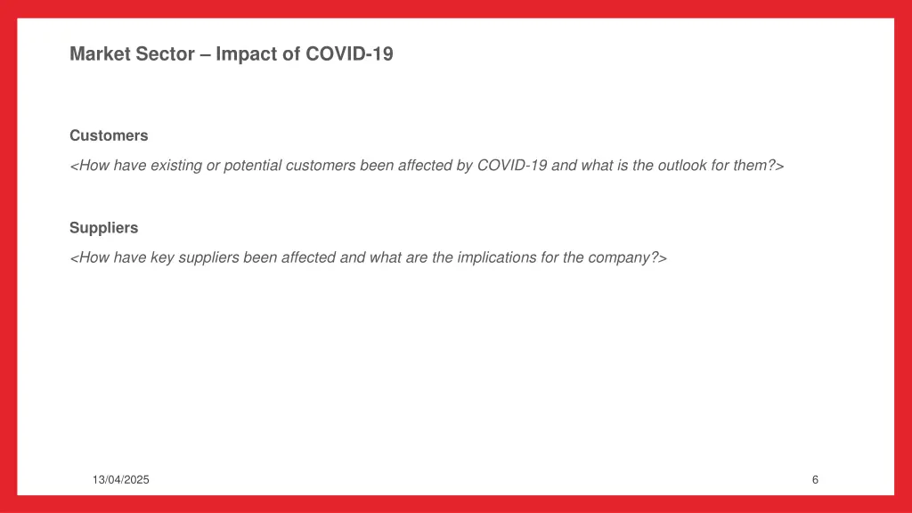 market sector impact of covid 19