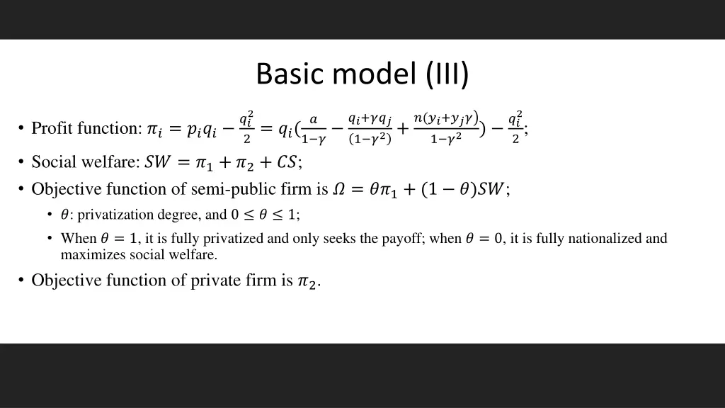 basic model iii