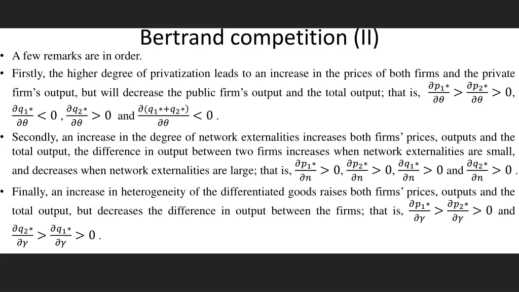 bertrand competition ii