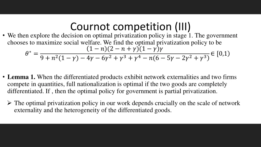 cournot competition iii
