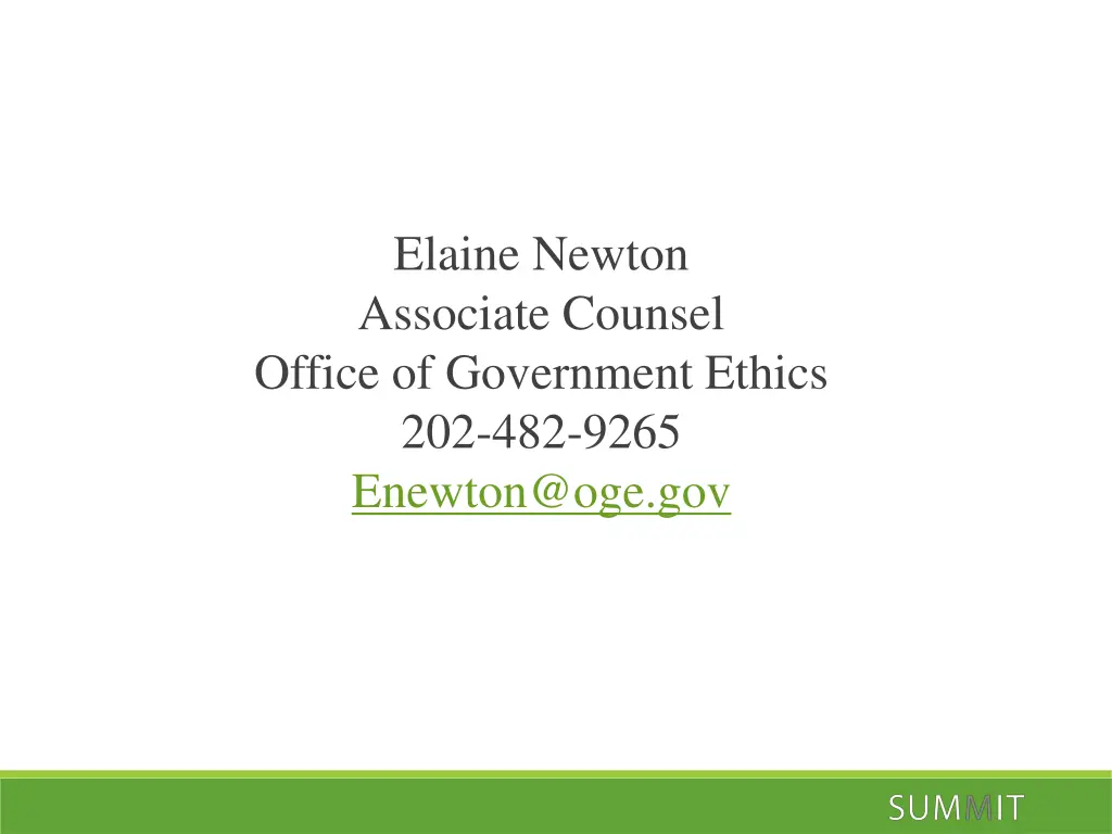 elaine newton associate counsel office