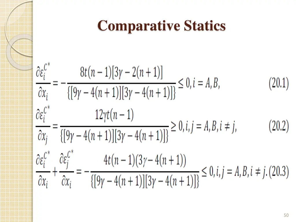 comparative statics 1