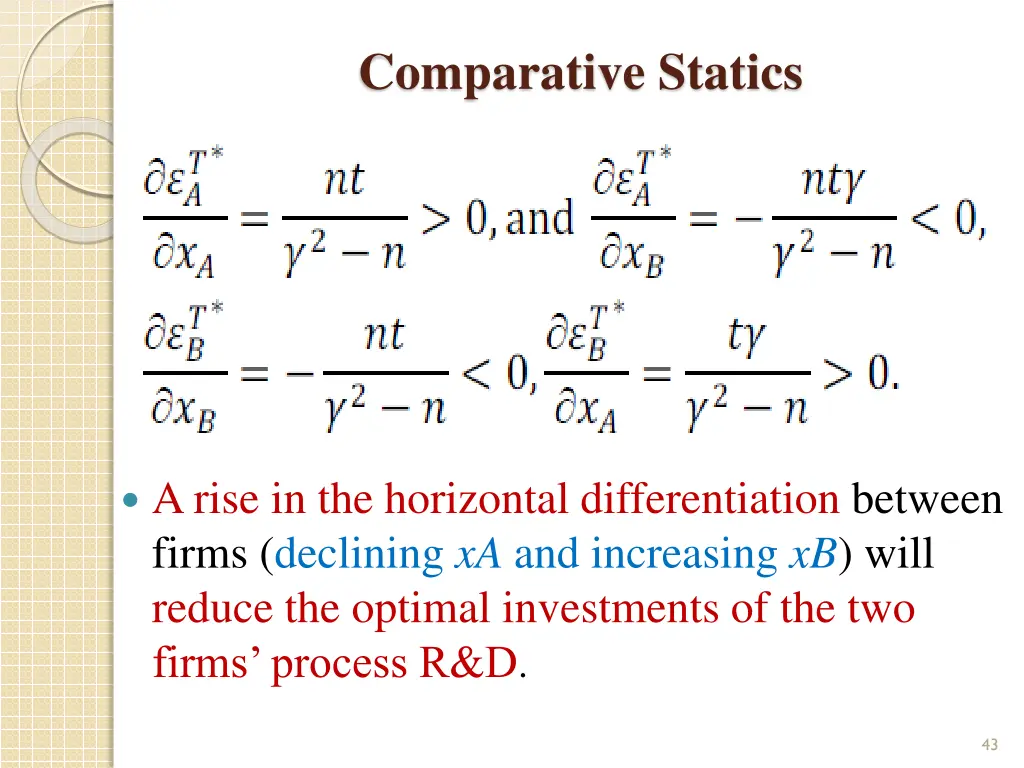 comparative statics
