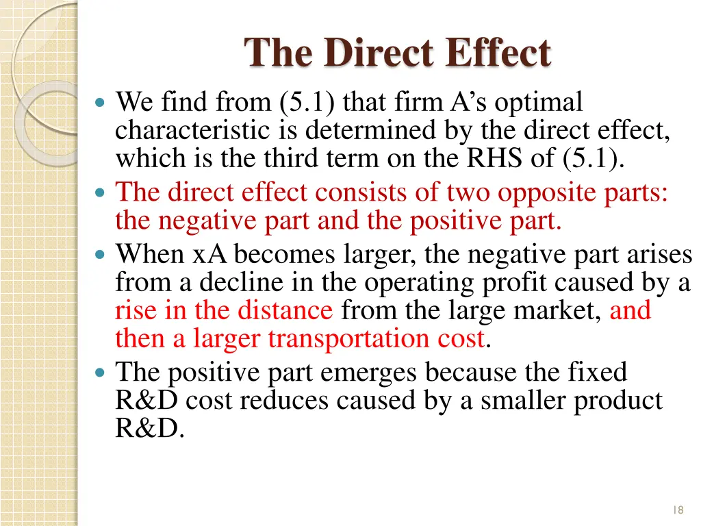 the direct effect we find from 5 1 that firm
