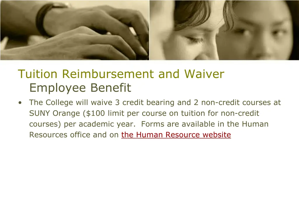 tuition reimbursement and waiver employee benefit