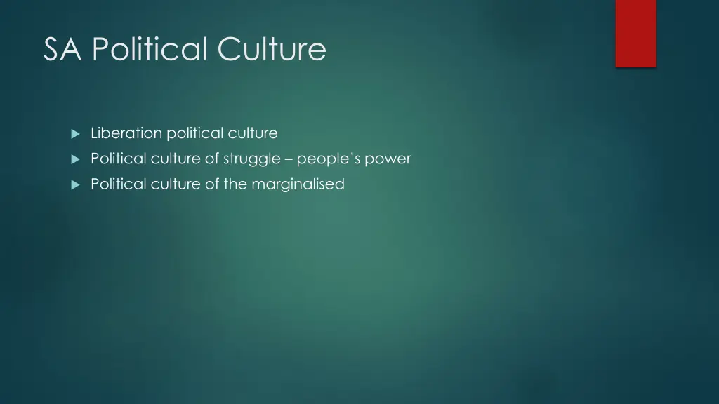 sa political culture