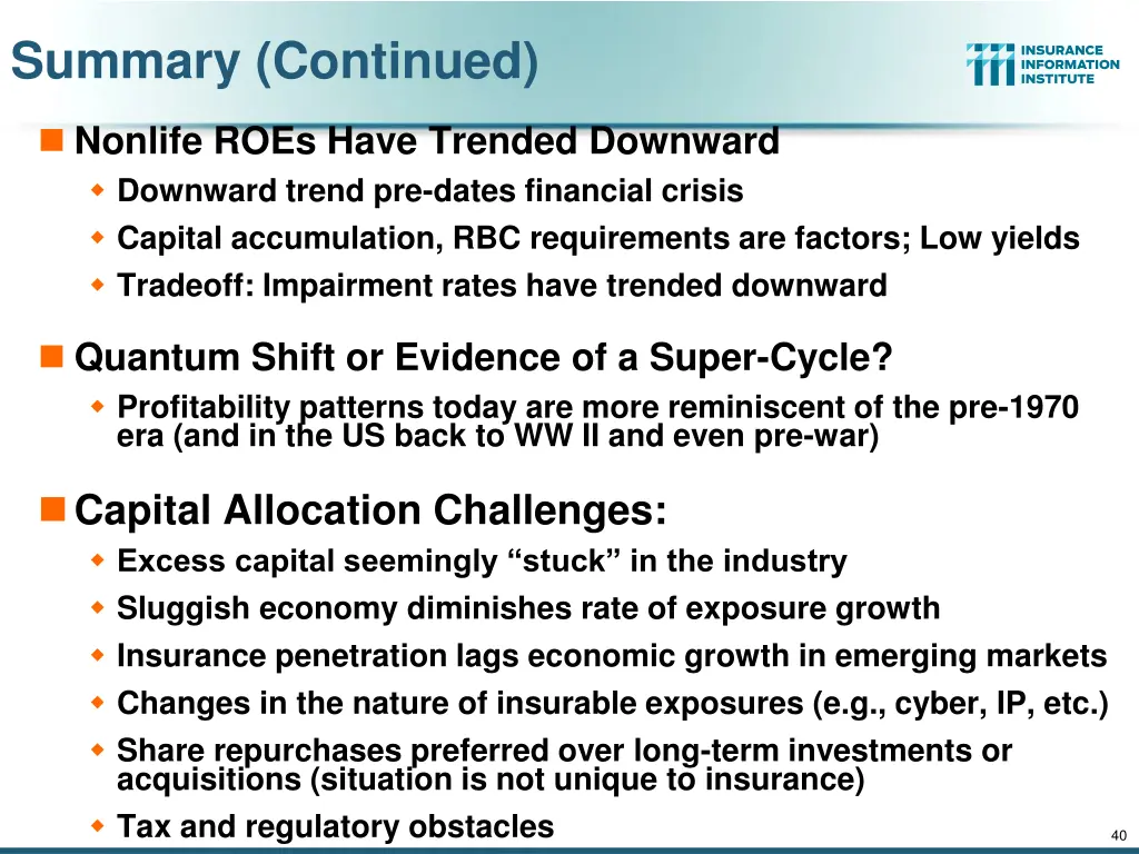 summary continued
