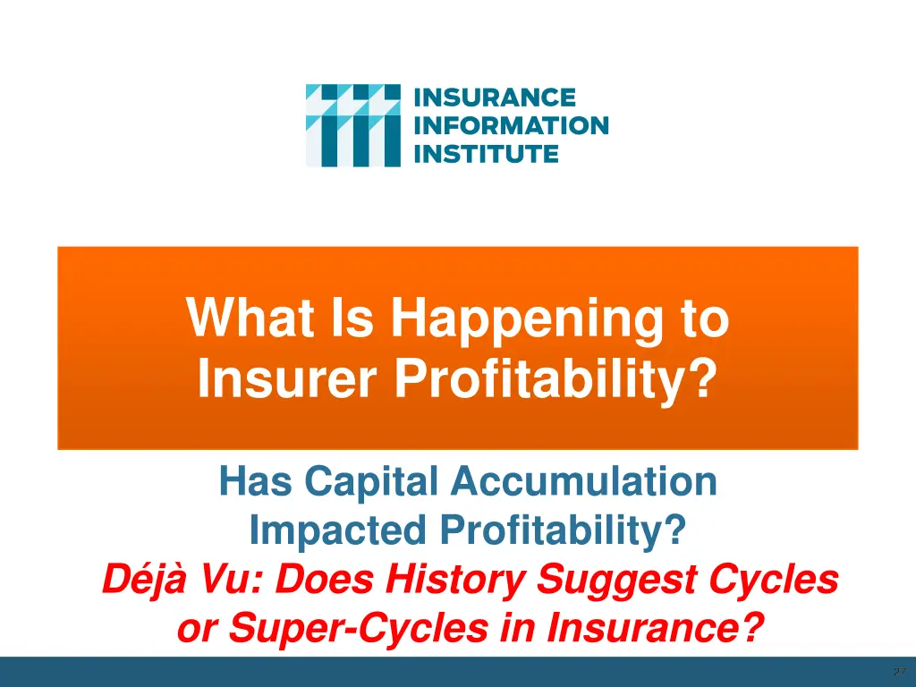 what is happening to insurer profitability