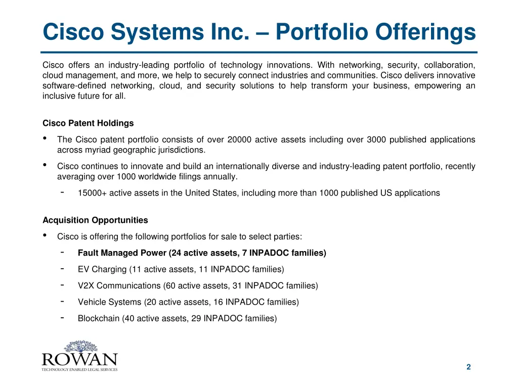 cisco systems inc portfolio offerings