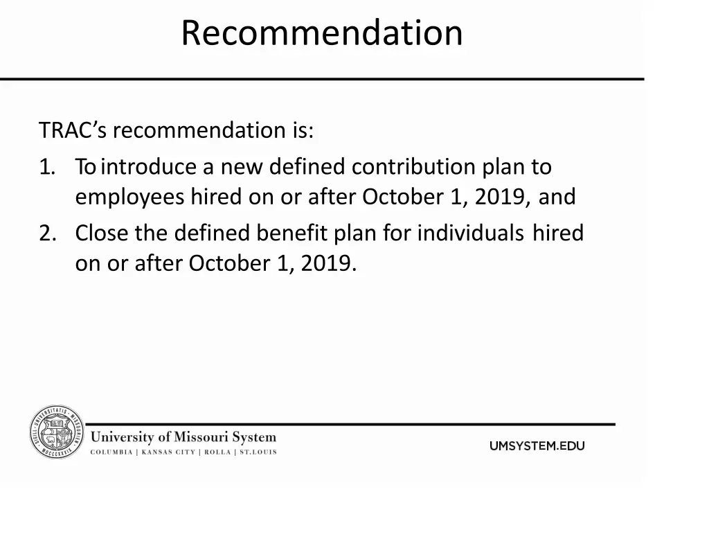 recommendation