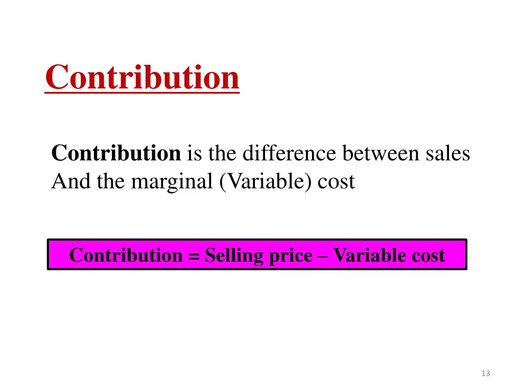 contribution