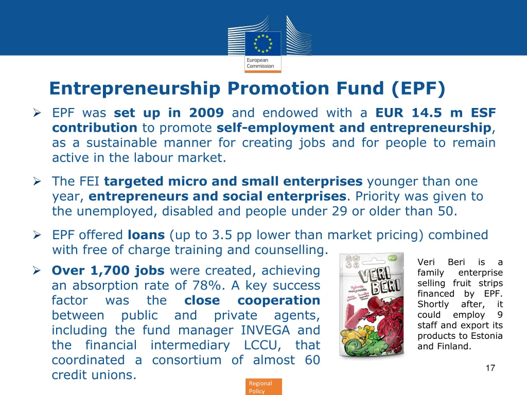 entrepreneurship promotion fund epf