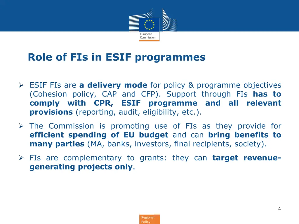 role of fis in esif programmes