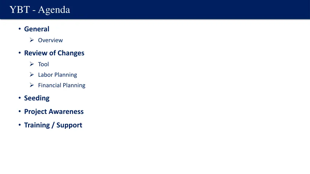 ybt agenda