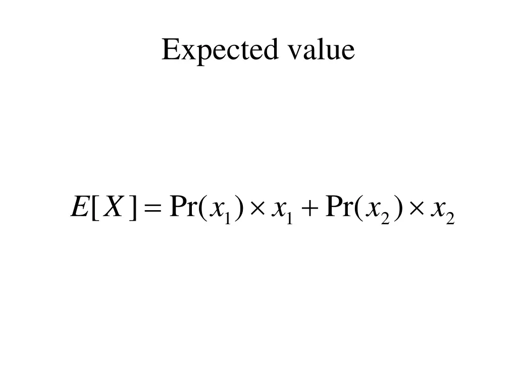 expected value