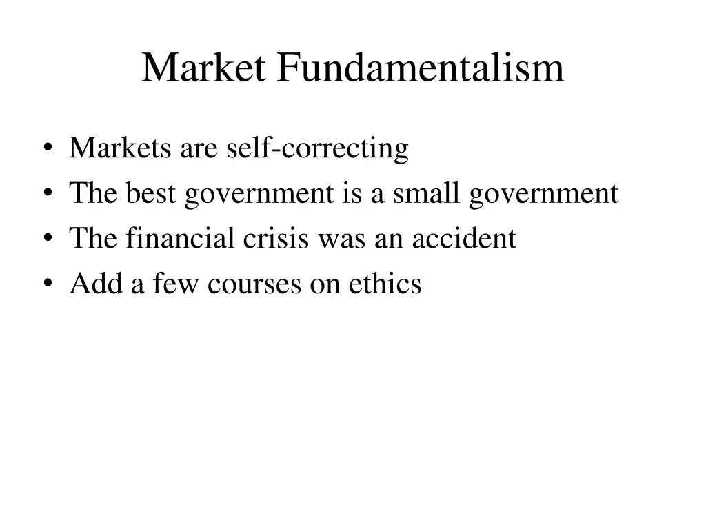 market fundamentalism
