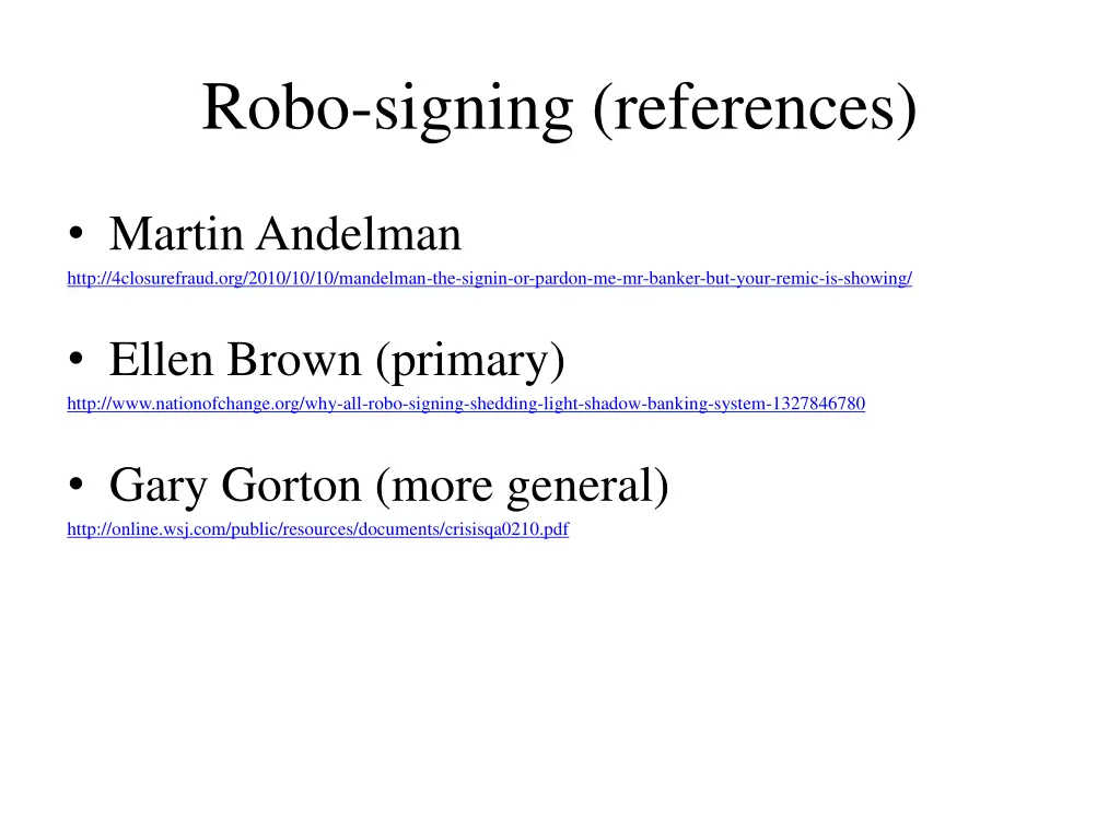 robo signing references