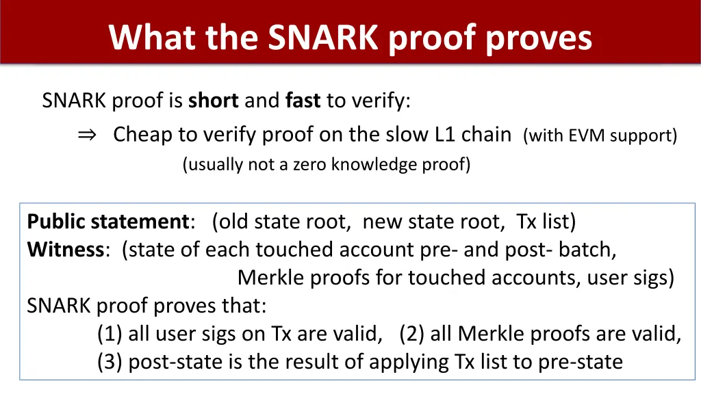 what the snark proof proves