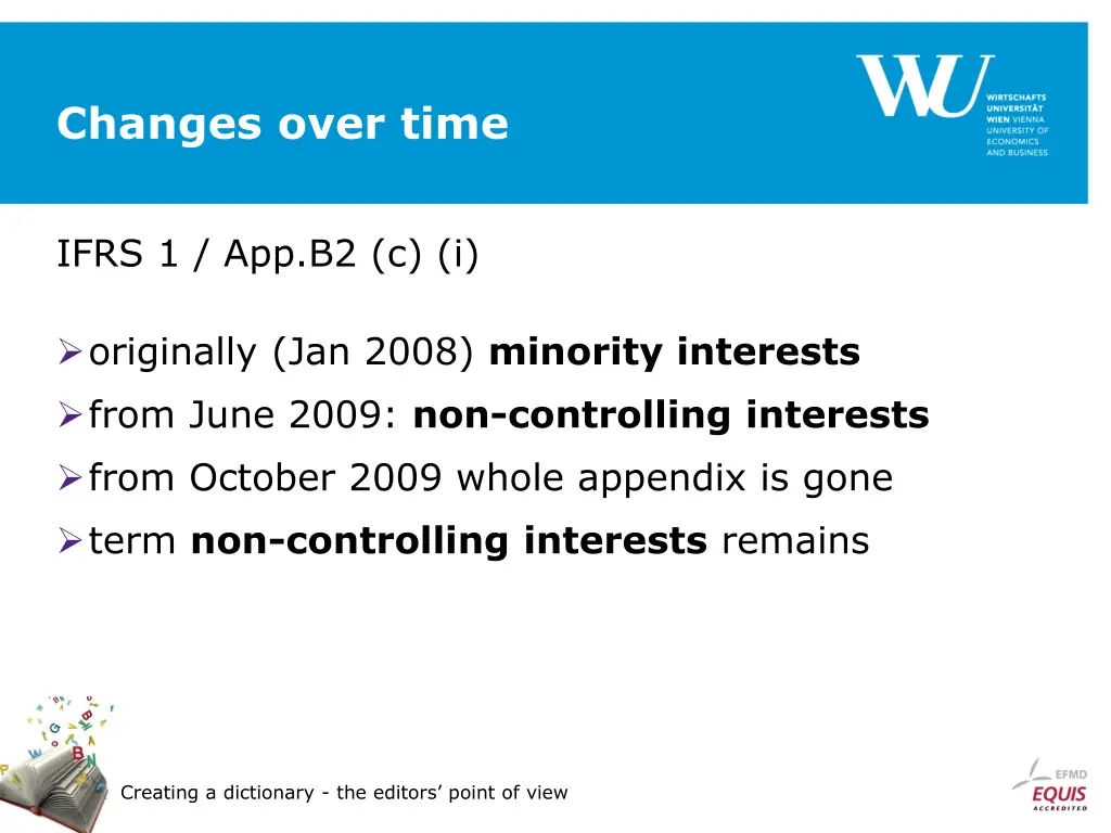 changes over time