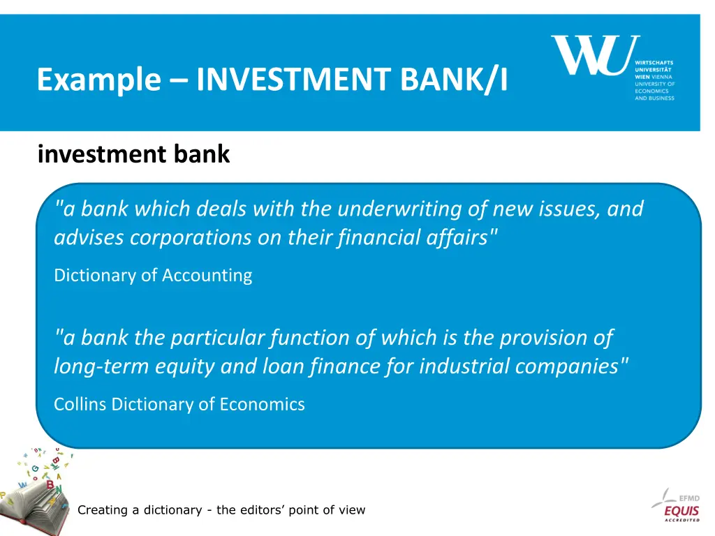 example investment bank i