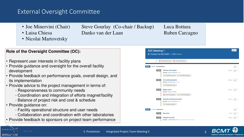 external oversight committee