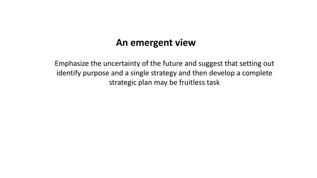 an emergent view
