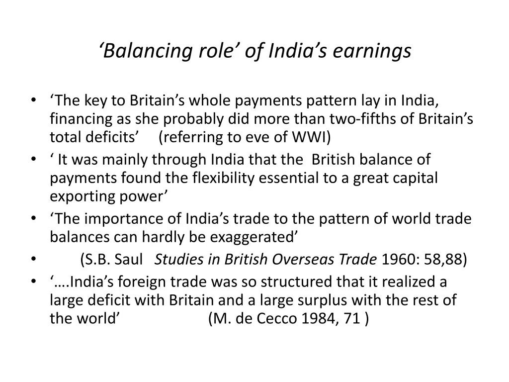 balancing role of india s earnings