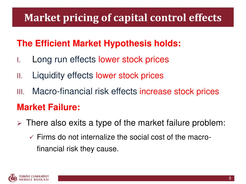 market pricing of capital control effects