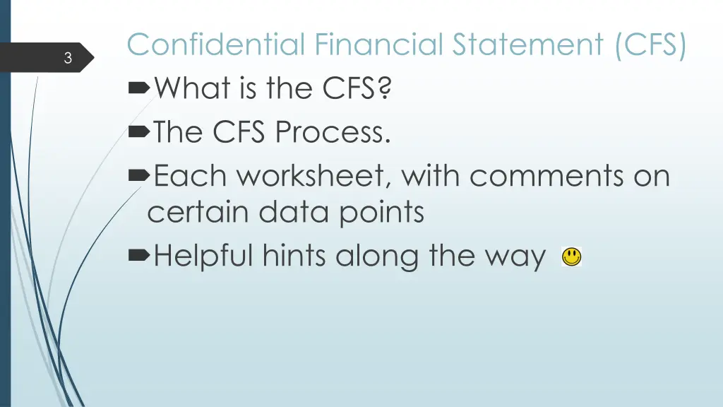 confidential financial statement cfs what