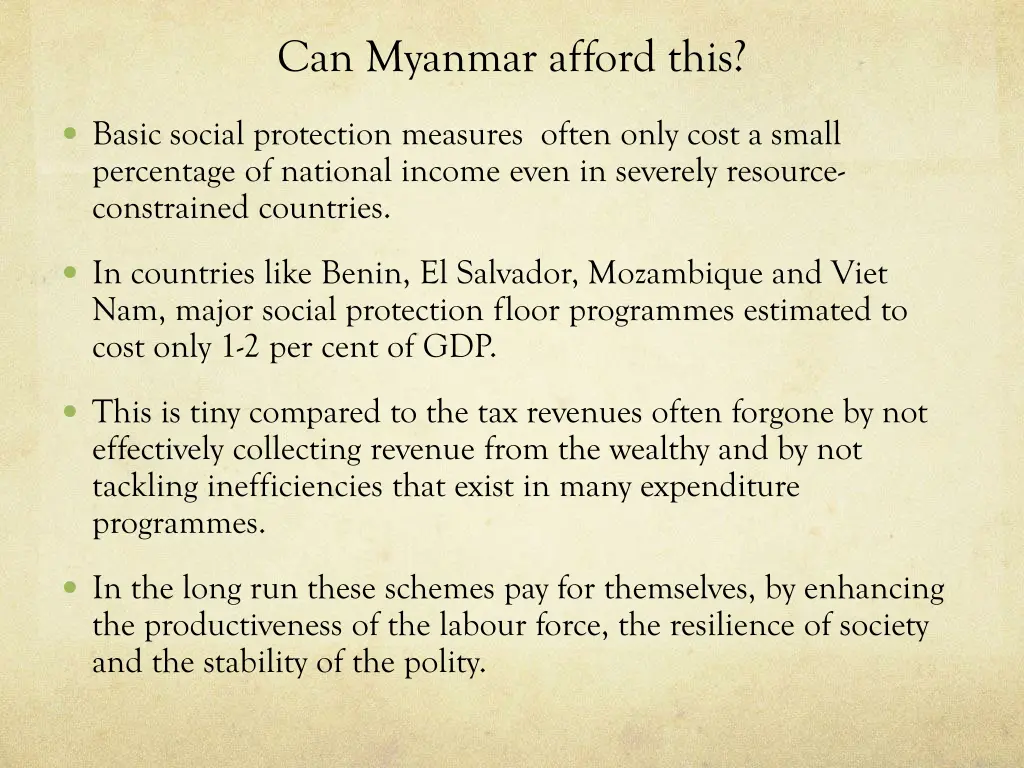 can myanmar afford this