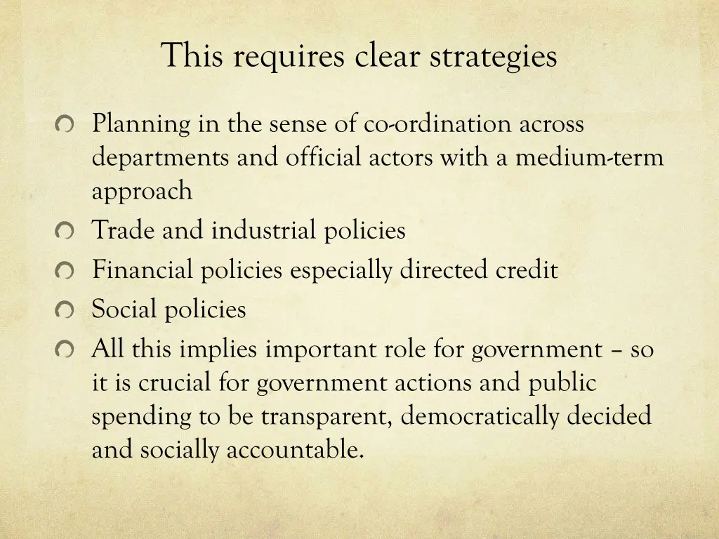 this requires clear strategies