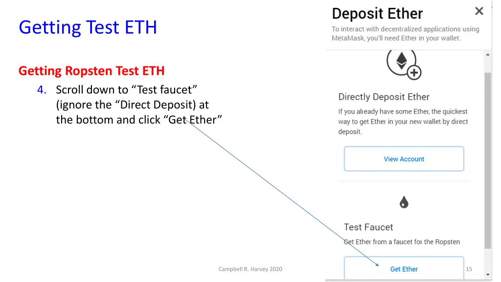 getting test eth 1