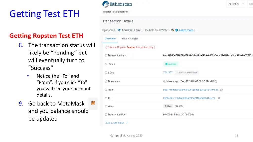 getting test eth 4