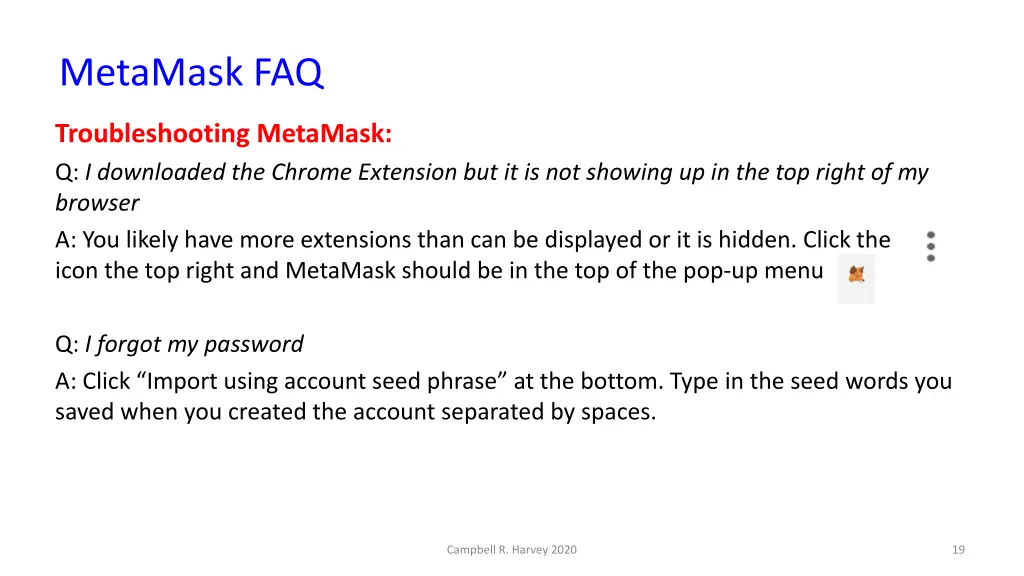 metamask faq
