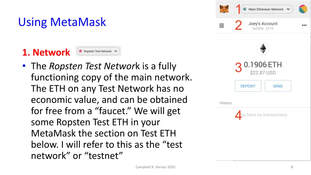 using metamask 3