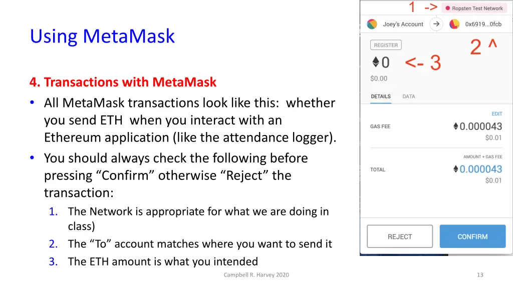 using metamask 8