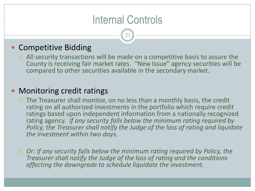 internal controls